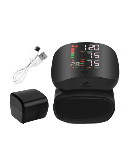 Sfigmomanometro da Polso Elettronico Misurazione Automatica Pressione e Battito