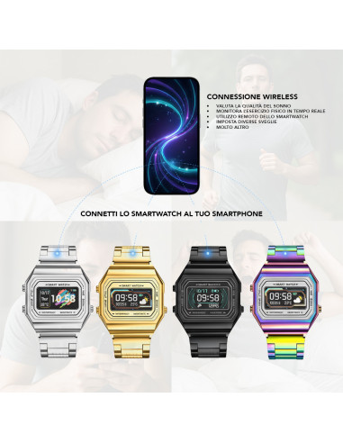 Smartwatch I6 IP68 Schermo 2,4 cm GPS...