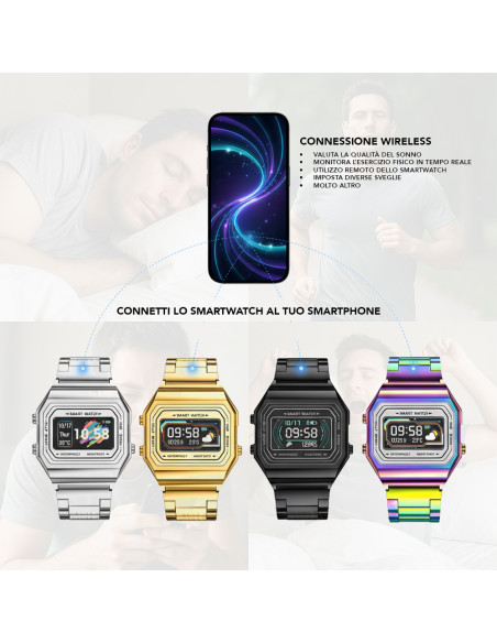 Smartwatch I6 IP68 Schermo 2,4 cm GPS Contapassi Monitoraggio Sonno