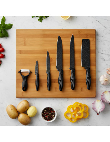 Set Coltelli Cucina 6 Pz Acciaio Inox...