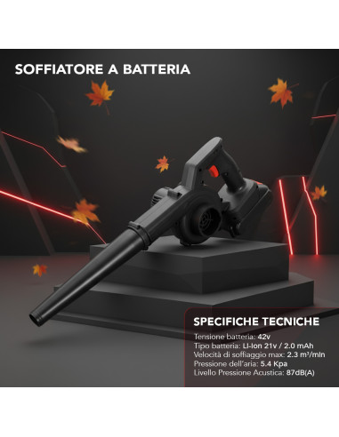 Soffiatore Cordless GFJ-21A 42V Li-Ion 2...