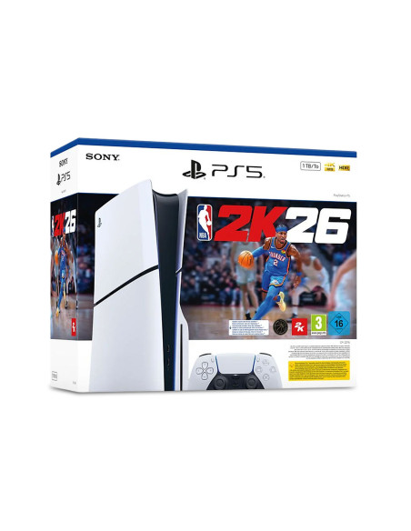 Sony Playstation 5 Ps5 SLIM Console 1TB NBA 2K26 Standard Edition Bundle White