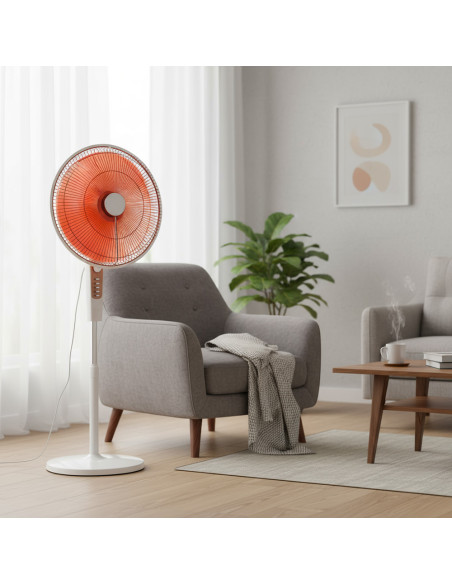 Stufa a Parabola 46 cm Piantana HSH-10 Radiante 1000W Riscaldamento Regolabile