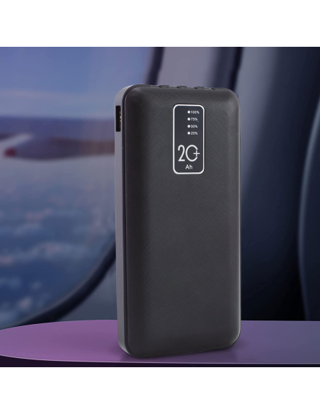 Powerbank 20000mAh Caricabatterie Rapido Portatile con 4 Cavi Inclusi USB