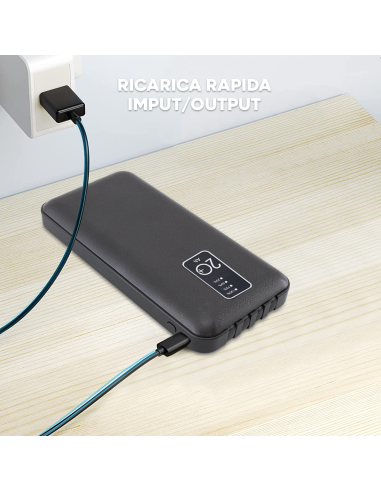 Powerbank 20000mAh Caricabatterie Rapido...