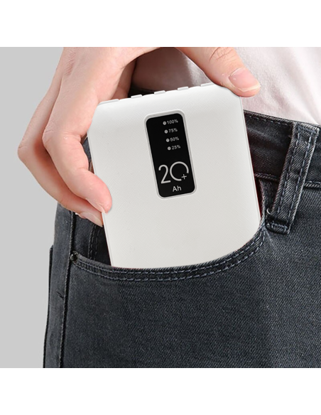 Powerbank 20000mAh Caricabatterie Rapido Portatile con 4 Cavi Inclusi USB
