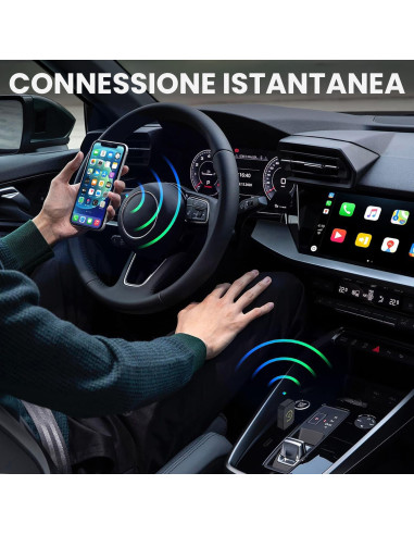 Aerbes AB-CZ57 Adattatore Wireless CarPlay e...