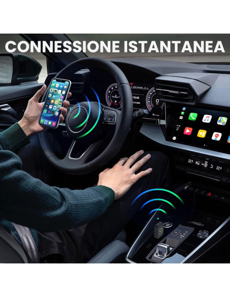 Aerbes AB-CZ57 Adattatore Wireless CarPlay e Android Auto 2 in 1 usb