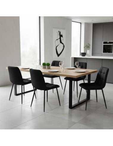 Set 6 Sedie Velluto REGINA Schienale imbottito...