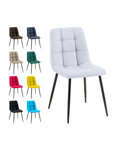 Set 6 Sedie Velluto REGINA Schienale imbottito QUADRATI...