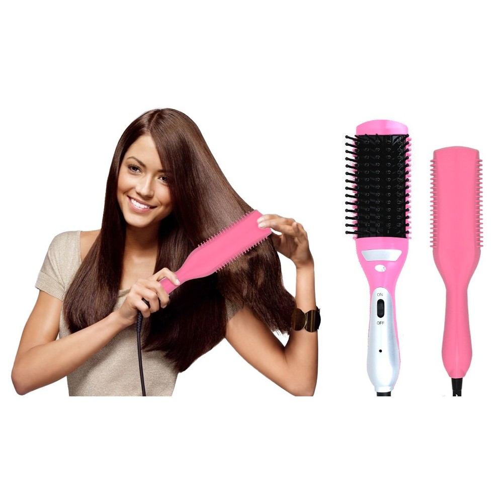 Piastra arricciacapelli con spazzola lisciante 2 in 1