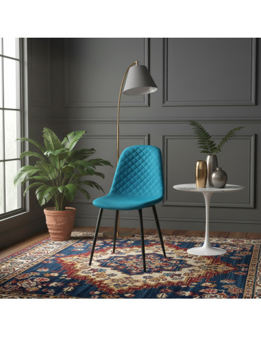 Set 6 Sedie Velluto NUBIA Schienale imbottito...