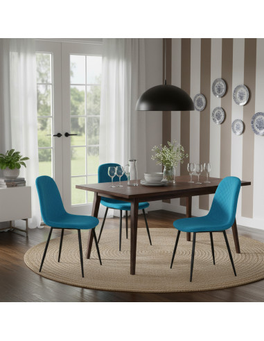 Set 6 Sedie Velluto NUBIA Schienale imbottito...