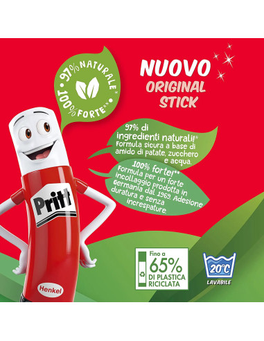 Pack 10 Colle Stick Pritt 43g Colla Sicura...