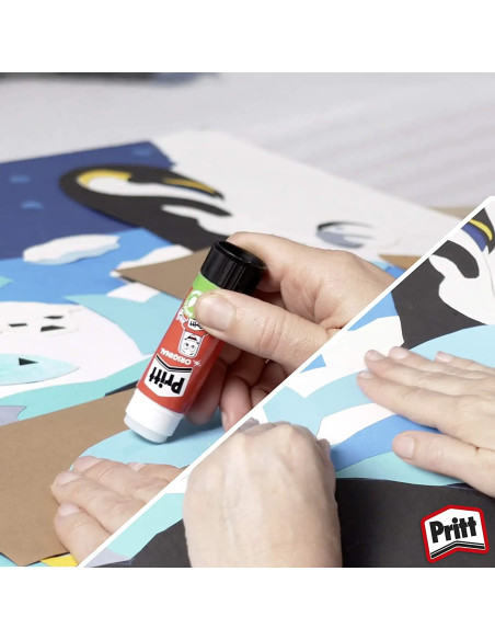 Pack 12 Colle Stick Pritt 22g Naturale Sicura per Scuola e Ufficio