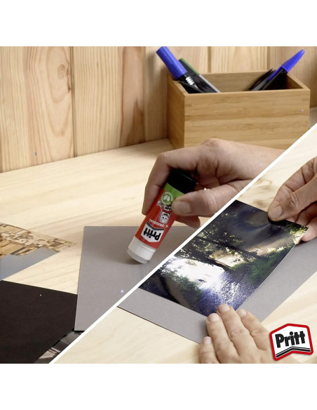 Pack 12 Colle Stick Pritt 22g Naturale Sicura per Scuola e Ufficio