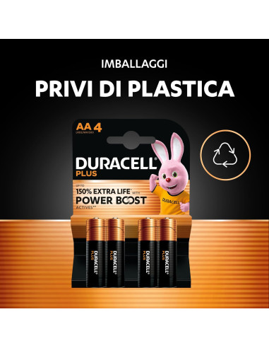 Pack 12 Batterie Duracell Plus AA Alcaline Alta...