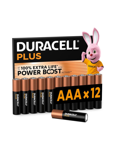 Pack 12 Batterie Duracell Plus AAA Alcaline Mini Stilo Alta Durata