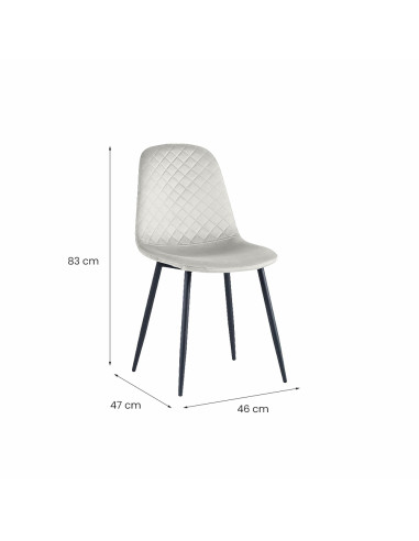 Set 6 Sedie Velluto NUBIA Schienale imbottito...