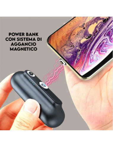 Powerbank Magnetico 3 in 1 Wireless 5000mAh...