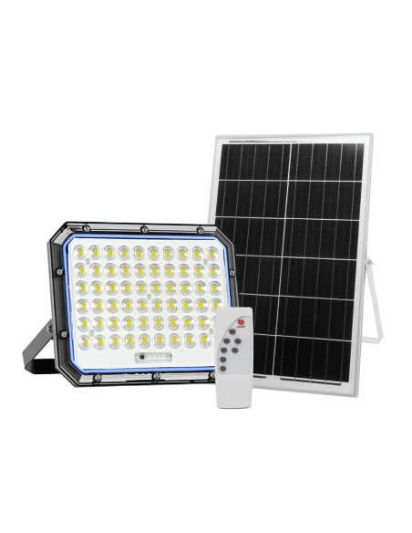 Faro LED Solare 1000W da Esterno con Telecomando e Sensore Crepuscolare Slim