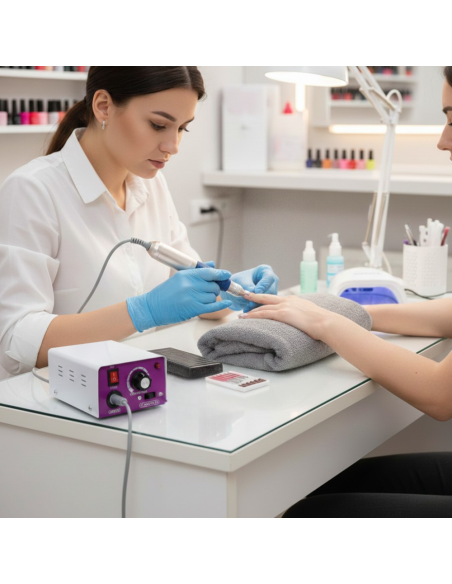 Fresa Unghie 25.000 Giri con Pedale per Ricostruzione Nail Art