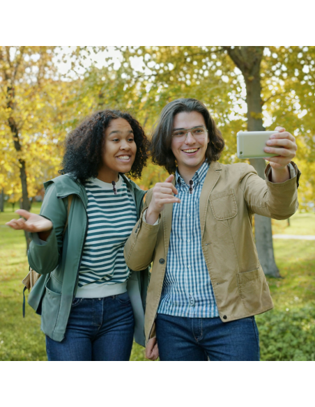Set Doppio Microfono Lavalier Wireless USB-C Plug e Play per Interviste e Vlog