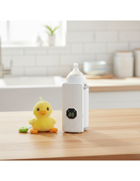 Riscalda Biberon Ricaricabile Portatile USB con Batteria 2000mAh e Schermo LED