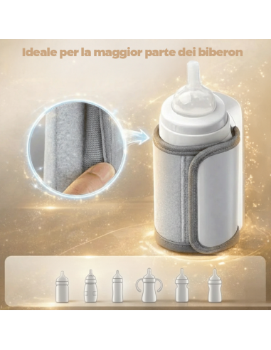 Riscalda Biberon Ricaricabile Portatile USB con...