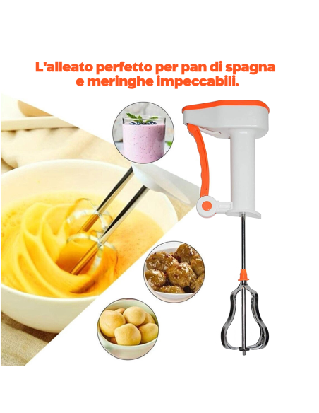 Frusta Cucina Easy Flow Blender Semi-Automatica in Acciaio Inox Premi e Rilassa