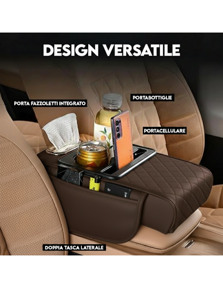 Organizzatore Console Centrale Auto Universale Porta Smartphone e Bicchiere