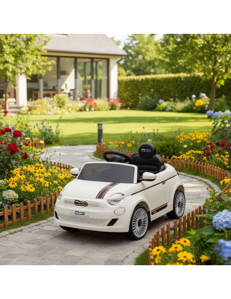 Auto Elettrica per Bambini Fiat 500 LT993 12V Rosa Telecomando e Fari LED