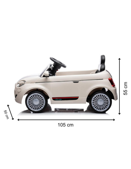 Auto Elettrica per Bambini Fiat 500 LT993 12V Rosa Telecomando e Fari LED