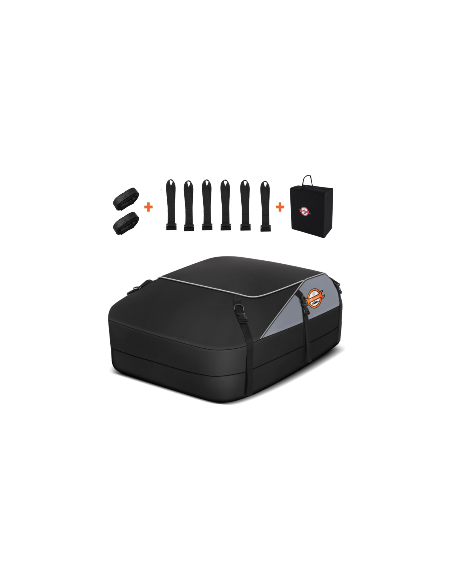 Box Tetto Auto Impermeabile 580L Universale Pieghevole con Tappetino e Ganci