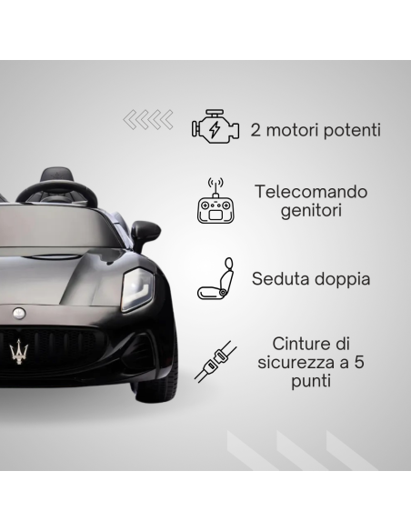 Maserati Folgore LT992 – Auto Elettrica 2 Posti per Bambini