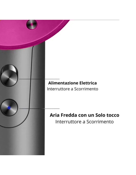 Asciugacapelli Ultima Generazione PRO X con Phono con 5 Accessori 4 Velocità