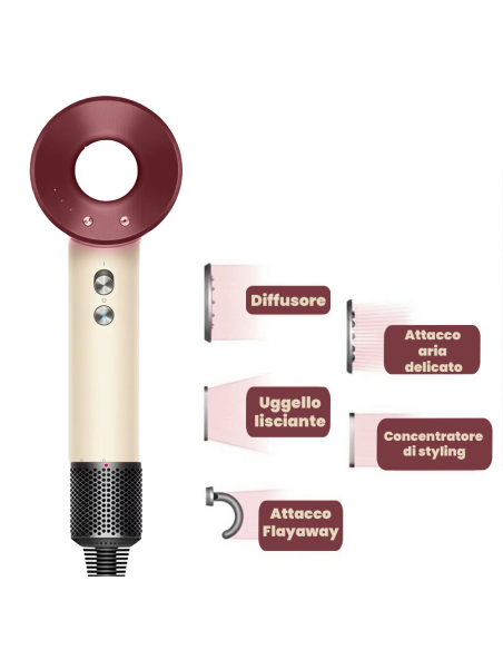 Asciugacapelli Professionale Alta Velocità Styling Rapido Diffusore e Custodia