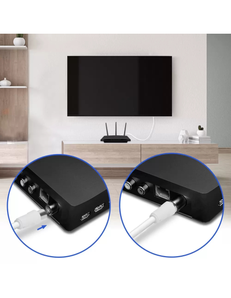 029480 Cavo matassa 5mt per Antenna collegamento tv coassiale maschio-femmina