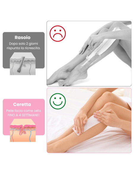 100 pezzi di Carta depilatoria 7x20 cm strisce per depilazione a cera in TNT