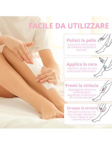 100 pezzi di Carta depilatoria 7x20 cm strisce...