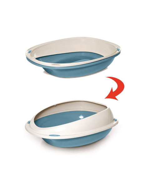 10530 Lettiera scoperta per gatti SHUTTLE con bordi rialzati salva sporco 45cm