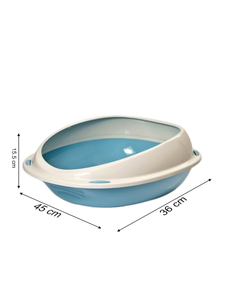 10530 Lettiera scoperta per gatti SHUTTLE con bordi rialzati salva sporco 45cm
