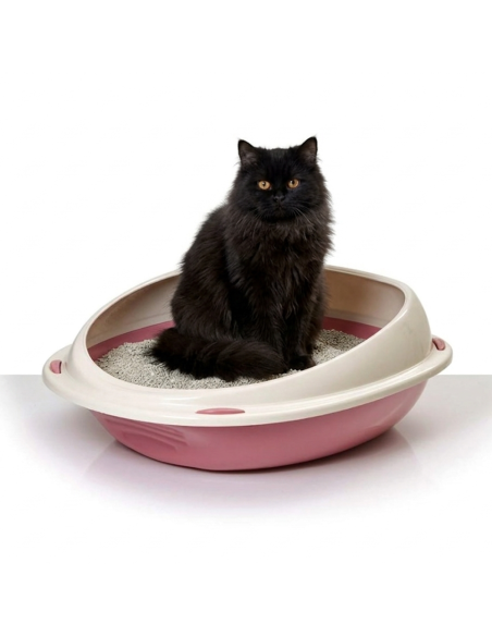 10533 Lettiera scoperta per gatti SHUTTLE con bordi rialzati salva sporco 57cm