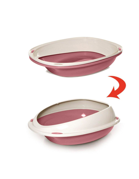 10533 Lettiera scoperta per gatti SHUTTLE con bordi rialzati salva sporco 57cm