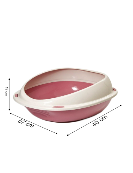 10533 Lettiera scoperta per gatti SHUTTLE con bordi rialzati salva sporco 57cm