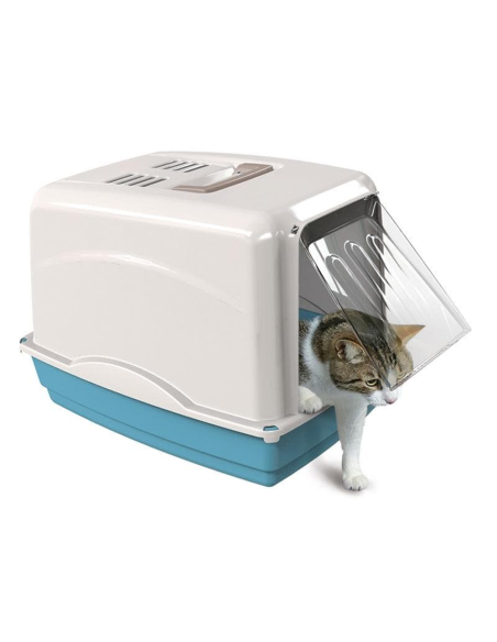 10582 Toilette per gatti VICKY porta basculante 54x39x39 cm carboni attivi
