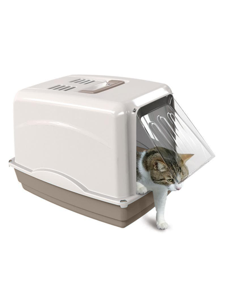 10582 Toilette per gatti VICKY porta basculante 54x39x39 cm carboni attivi
