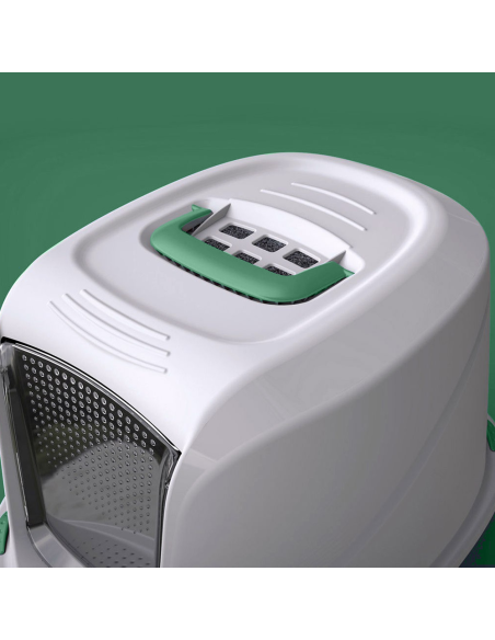 10586 Toilette per Gatti  GALAXY 45x36x31,5 cm con Sezione Pulisci Pelo