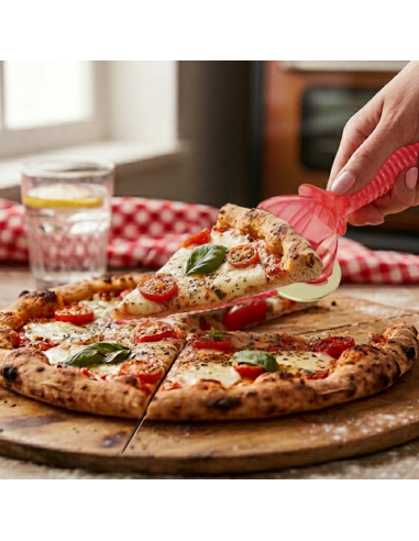 Paletta e lama rotante taglia pizza 2 in 1 lama...