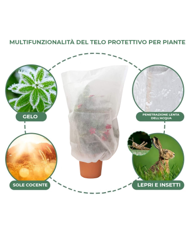 2pz Cappuccio di Protezione Pianta TNT 100X80...